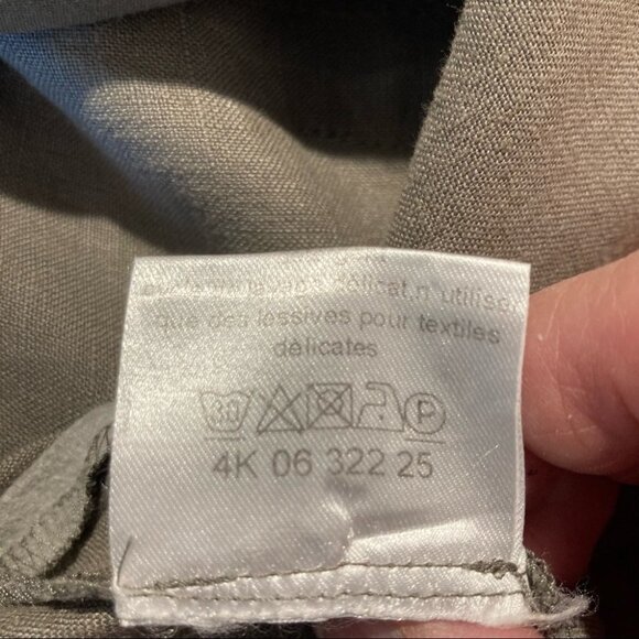 RIANI Sz 12 100% Linen Knee Length Unlined Pockets Zipper Closure Dress - Picture 9 of 9